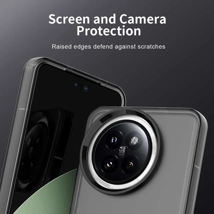 Xiaomi 14 Civi 5G / Civi 4 Pro 5G -suojakuori PC+TPU+PET mattapintainen pudotuksenkestävä takakansi - musta