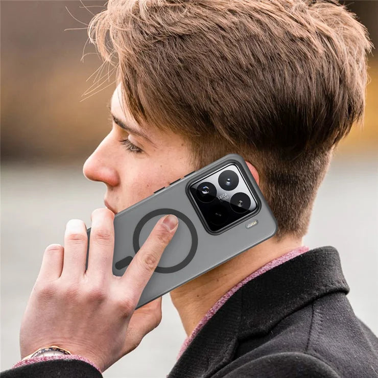 Xiaomi 15 Pro Magneettinen Kuori TPU + PC Ohut Matta Läpikuultava Puhelimen Kuori - Musta