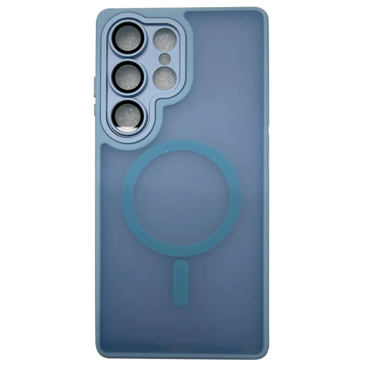 Samsung Galaxy S25 Ultra Cover Kompatibel med MagSafe Skin-Touch PC + TPU Telefoncover - Lyseblå