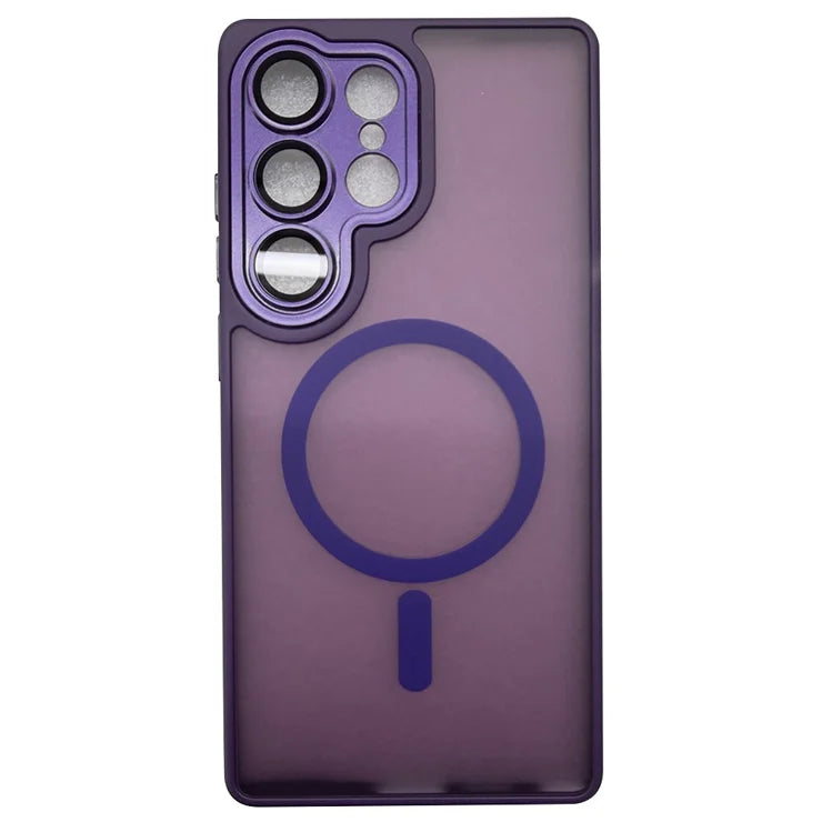 Samsung Galaxy S25 Ultra Case Compatible with MagSafe Skin-Touch PC + TPU Phone Cover - Purple