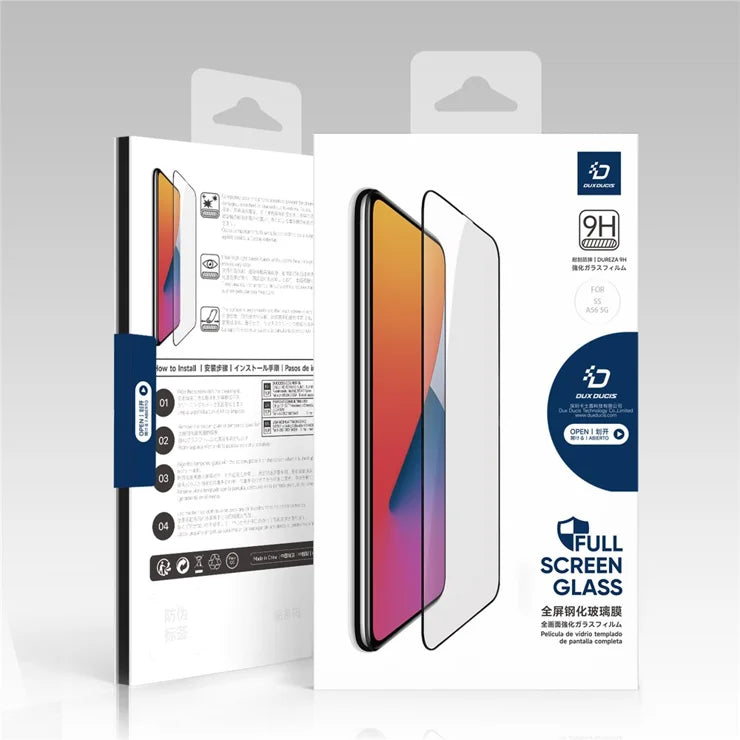 DUX DUCIS Samsung Galaxy A56 5G / A36 5G -lasikalvo – täysikokoinen näytönsuoja 2.5D litteä keskialumiinioksidilasi HD kirkas kalvo – musta