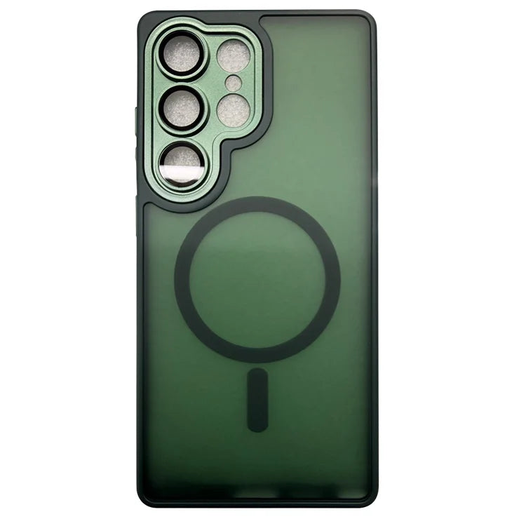 Samsung Galaxy S26 Ultra Case Compatible with MagSafe Skin-Touch PC + TPU Phone Cover - Green