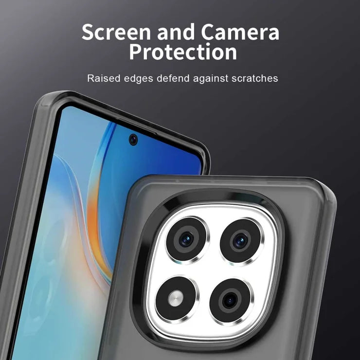 Xiaomi Redmi Note 14 Pro 4G Cover PC + TPU + PET Mat Anti-Drop Telefon Bagside Cover - Sort