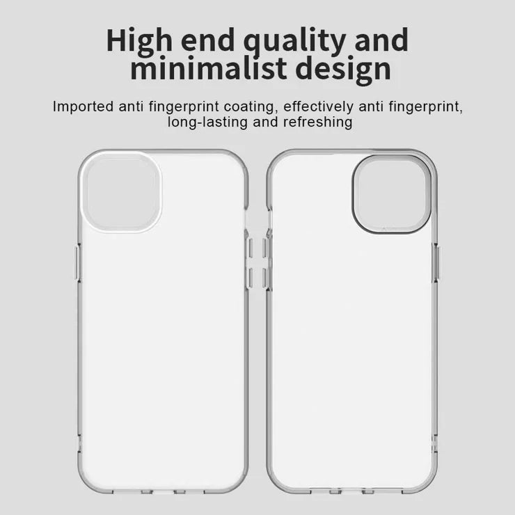 iPhone 15 Plus / 14 Plus Case PC+TPU+PET Matte Anti-Drop Phone Back Cover - White
