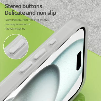iPhone 16 Plus Cover kompatibelt med MagSafe TPU + PC Slankt Mat Gennemsigtigt Telefoncover - Hvid