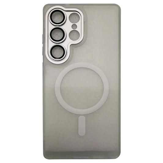 Samsung Galaxy S25 Ultra Case Compatible with MagSafe Skin-Touch PC + TPU Phone Cover - Transparent