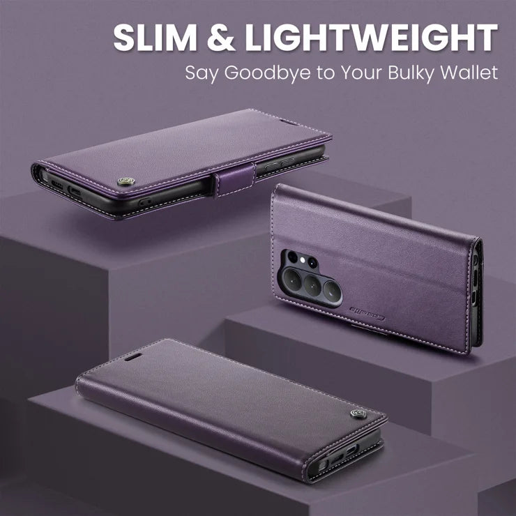 CASEME For Samsung Galaxy S26 Ultra Case  023 Series RFID Blocking Glossy Stand Phone Cover - Purple