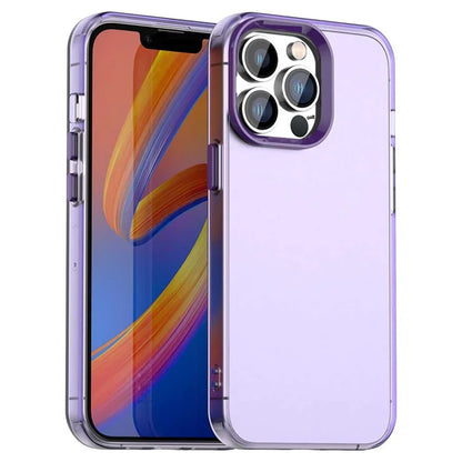 iPhone 13 Pro Max Case PC+TPU+PET Matte Anti-Drop Phone Back Cover - Purple