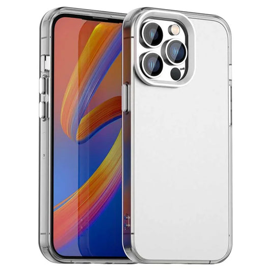 iPhone 14 Pro Max Case PC+TPU+PET Matte Anti-Drop Phone Back Cover - White