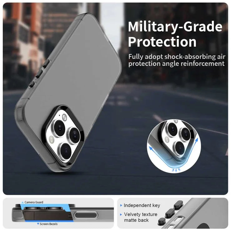 iPhone 16 Pro Max cover PC+TPU+PET mat anti-drop bagsidecover - sort