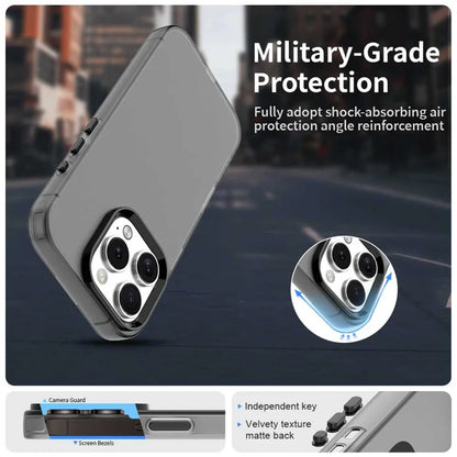 iPhone 16 Pro Max cover PC+TPU+PET mat anti-drop bagsidecover - sort