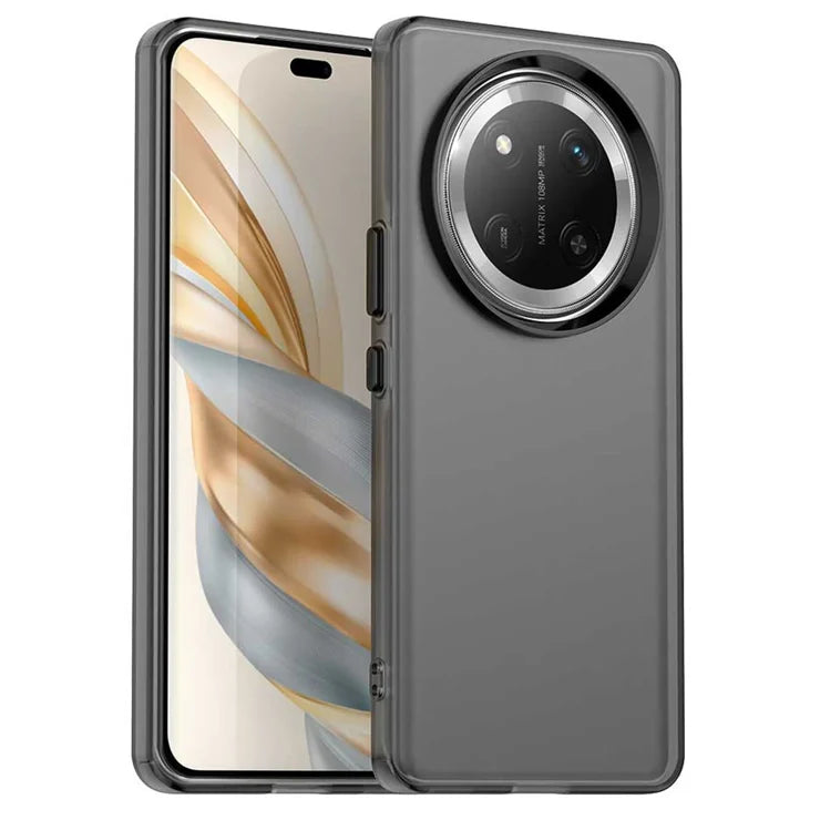 Honor Magic7 Lite 5G / X9c 5G / X60 Pro 5G Case PC+TPU+PET Matte Anti-drop Phone Back Cover - Black