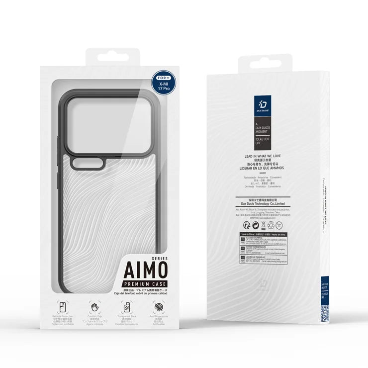 DUX DUCIS Til Xiaomi 17 Pro Etui Aimo Series TPU+PC Matte Drop-proof Telefoncover (REACH certificering) - Sort