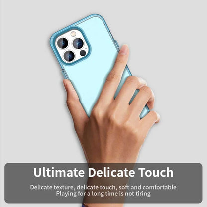iPhone 13 Pro Max Case PC+TPU+PET Matte Anti-Drop Phone Back Cover - Blue