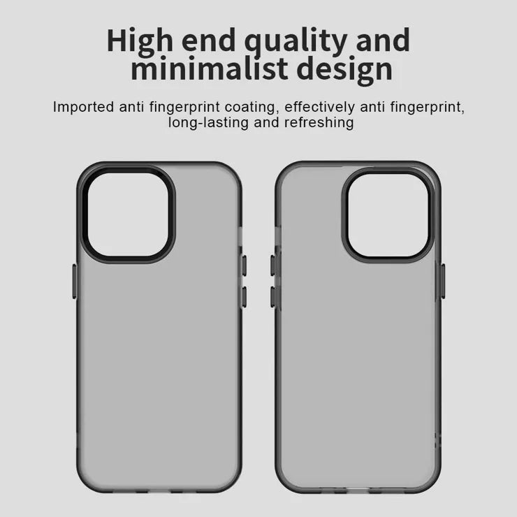 iPhone 13 Pro Max Cover PC+TPU+PET Mat Anti-Drop Telefon Bagcover - Sort