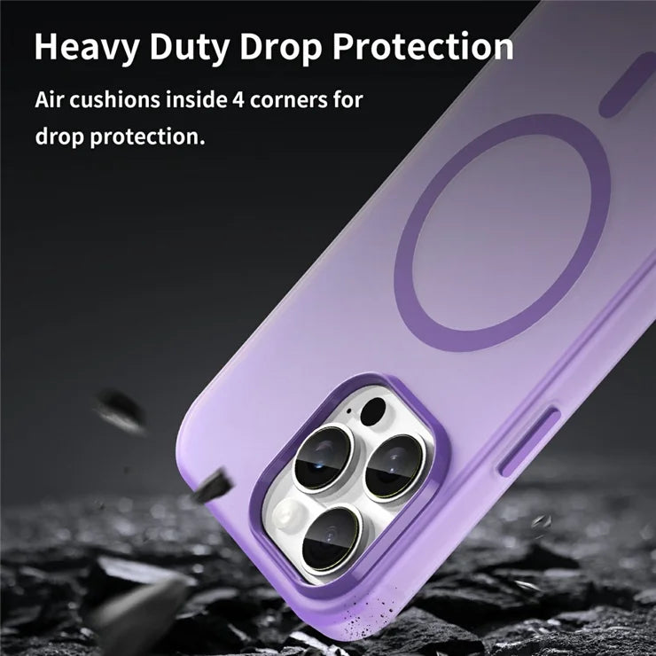 iPhone 16 Pro Max cover kompatibelt med MagSafe TPU + PC slankt mat gennemsigtigt telefoncover - Mørklilla