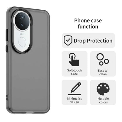 vivo S20 5G Cover PC+TPU+PET Mat Anti-Drop Telefon Bagcover - Sort