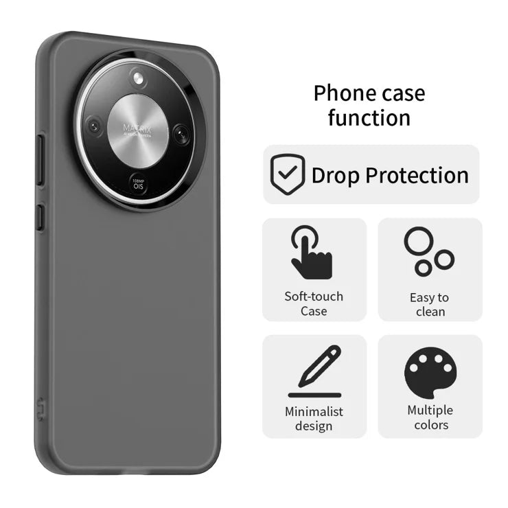 Honor X9d 5G / X70 5G Case PC + TPU + PET Matte Anti-Drop Phone Back Cover - Black