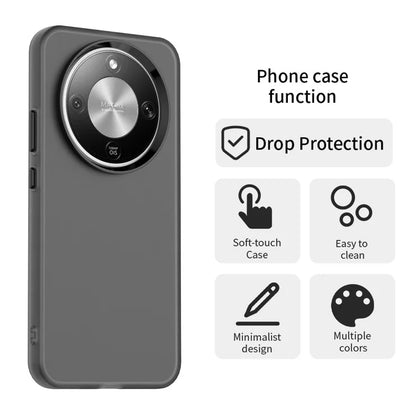 Honor X9d 5G / X70 5G Case PC + TPU + PET Matte Anti-Drop Phone Back Cover - Black