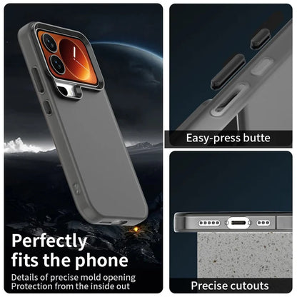 Xiaomi 17 Pro Max Cover PC + TPU + PET Mat Anti-fald Telefon Bagcover - Sort