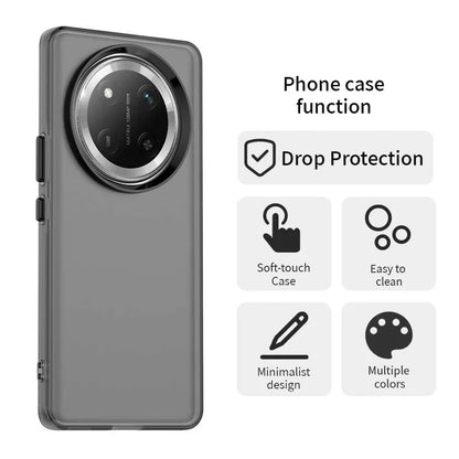 Honor Magic7 Lite 5G / X9c 5G / X60 Pro 5G Case PC+TPU+PET Matte Anti-drop Phone Back Cover - Black
