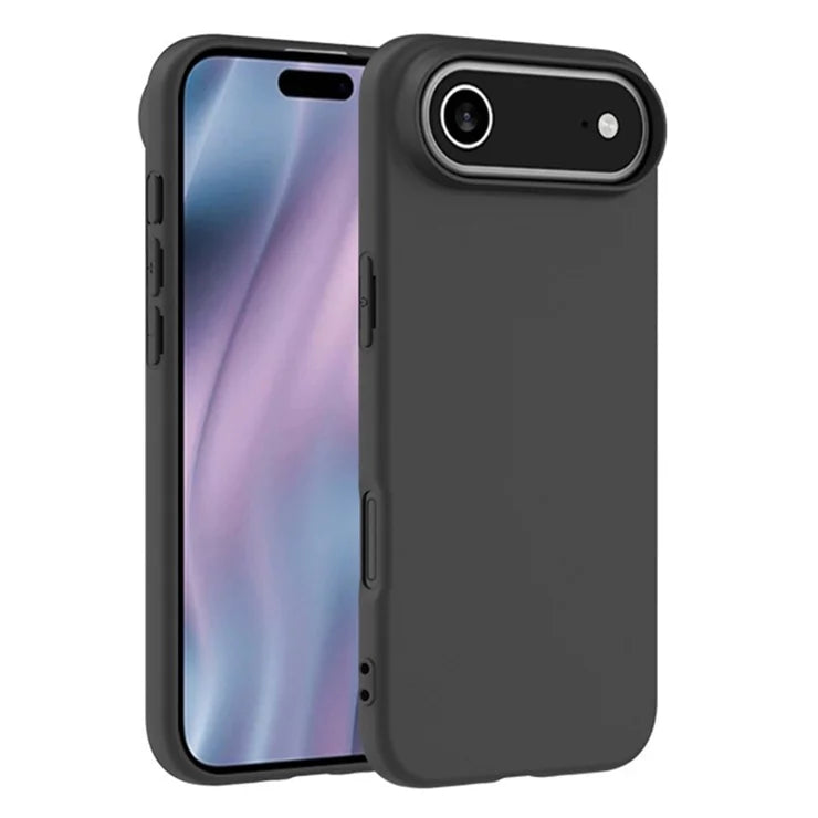 For iPhone Air Case Soft Matte Back TPU Black Phone Cover , Large Cutout