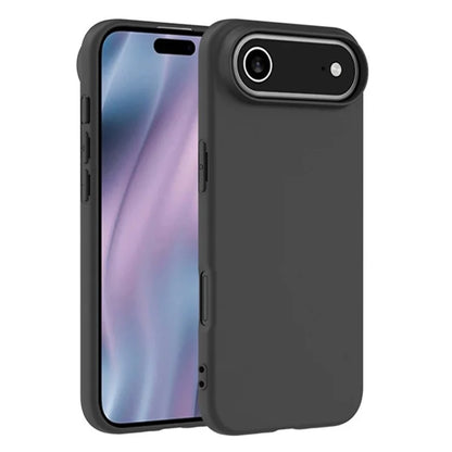 For iPhone Air Case Soft Matte Back TPU Black Phone Cover , Large Cutout