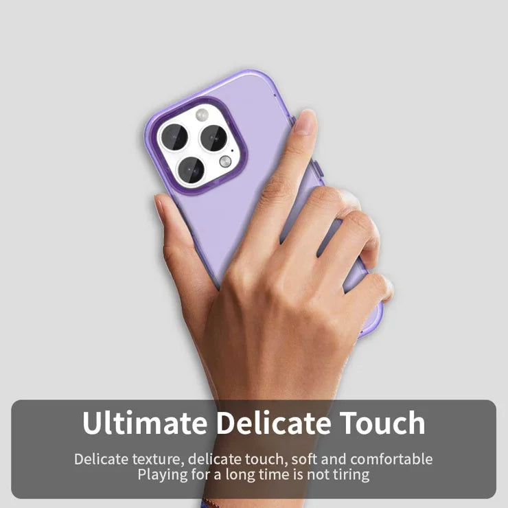 iPhone 16 Pro Max cover PC+TPU+PET mat anti-drop telefonbagside - Lilla
