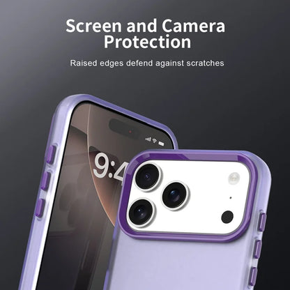 iPhone 17 Pro Max Case PC + TPU + PET Matte Anti-Drop Phone Back Cover - Purple