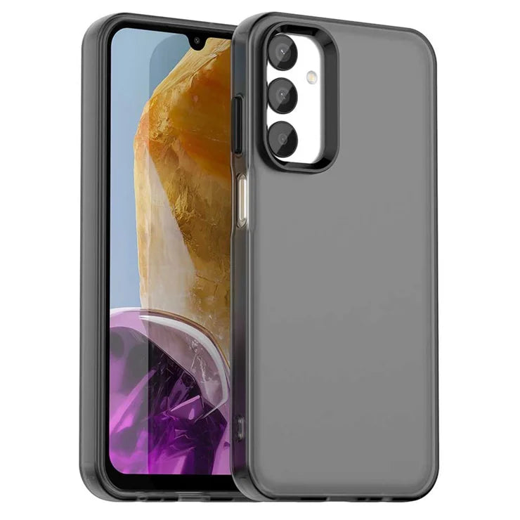 Samsung Galaxy A05s 4G / M14 4G / F14 G4 suojakuori PC+TPU+PET mattapintainen pudotussuojattu takakuori - musta
