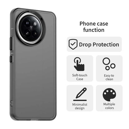 Xiaomi 14 Civi 5G / Civi 4 Pro 5G -suojakuori PC+TPU+PET mattapintainen pudotuksenkestävä takakansi - musta