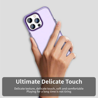 iPhone 14 Pro Max Cover PC+TPU+PET Mat Anti-Drop Bagside Cover - Lilla