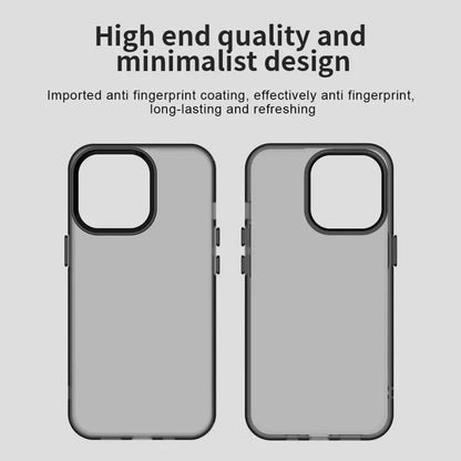 iPhone 13 Pro Case PC+TPU+PET Matte Anti-Drop Phone Back Cover - Black