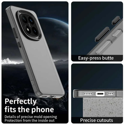 Xiaomi Redmi Note 14 Pro 5G / Poco X7 5G Cover PC+TPU+PET Mat Anti-Drop Telefon Bagside Cover - Sort