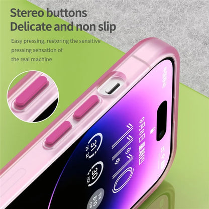 Magnetic Case for iPhone 14 Pro Max Compatible with MagSafe Translucent Matte Back Cover - Pink