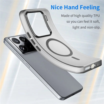 Xiaomi 15 Pro Magnetisk Cover TPU + PC Slank Mat Gennemsigtig Telefon Cover - Sort