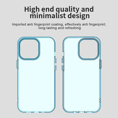 iPhone 13 Pro Max Case PC+TPU+PET Matte Anti-Drop Phone Back Cover - Blue