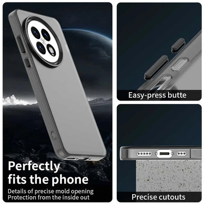 OnePlus 13 Case PC+TPU+PET Matte Anti-Drop Phone Back Cover - Black
