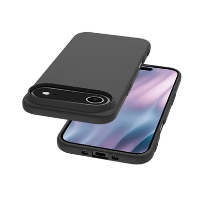 For iPhone Air Case Soft Matte Back TPU Black Phone Cover , Large Cutout