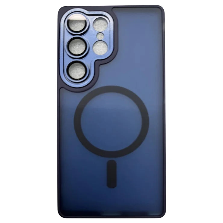 Samsung Galaxy S26 Ultra Case Compatible with MagSafe Skin-Touch PC + TPU Phone Cover - Dark Blue