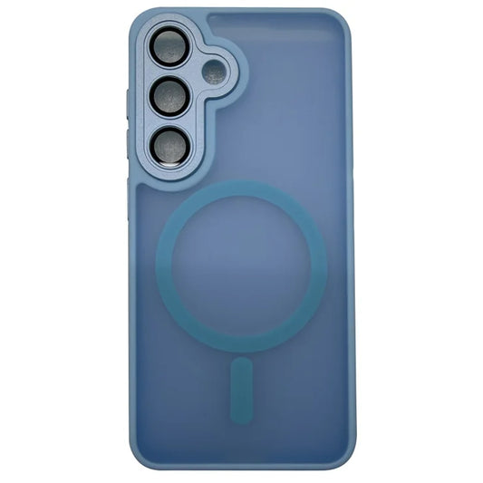 Samsung Galaxy S25 Case Compatible with MagSafe Skin-Touch PC + TPU Phone Cover - Baby Blue