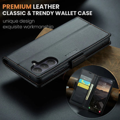 CASEME For Samsung Galaxy S26+ Case  023 Series RFID Blocking Glossy Stand Phone Cover - Black