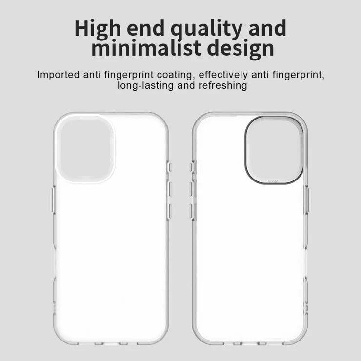 iPhone 16 Cover PC+TPU+PET Mat Anti-Drop Telefonbagcover - Hvid