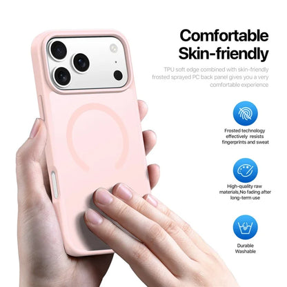 DUX DUCIS Yind Series Til iPhone 17 Pro Etui TPU + PC Mat Telefoncover Kompatibel med MagSafe - Lysepink