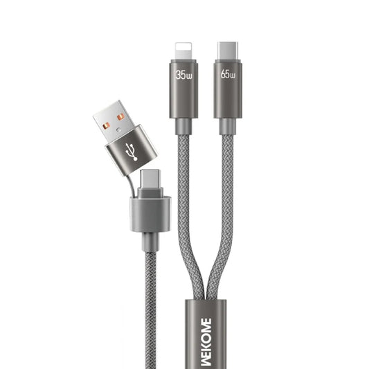 WEKOME WDC-66 USB  /  Type-C to Type-C  /  iP Cable 1.2m 3A 65W Super Fast Charging Data Sync Cord - Grey