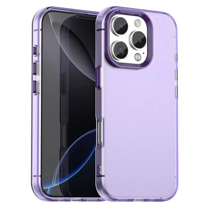 iPhone 16 Pro Max cover PC+TPU+PET mat anti-drop telefonbagside - Lilla