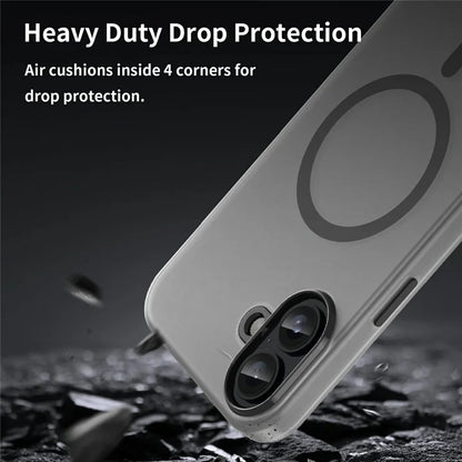 iPhone 16 Plus Case Compatible with MagSafe TPU + PC Slim Matte Translucent Phone Cover - Black