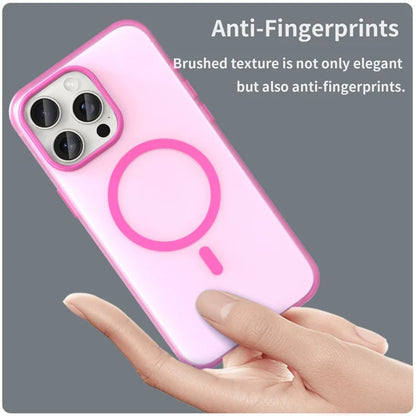 iPhone 15 Pro Case Translucent Matte Back Slim Phone Cover - Pink