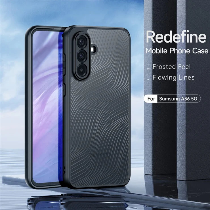 DUX DUCIS Til Samsung Galaxy A56 5G / A36 5G Etui Aimo Series TPU+PC Mat Stødsikkert Telefoncover (REACH Certificering) - Sort