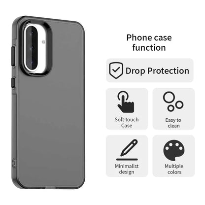 Samsung Galaxy A36 5G / A56 5G Kuori PC+TPU+PET Matta Anti-Drop Puhelimen Takakansi - Musta